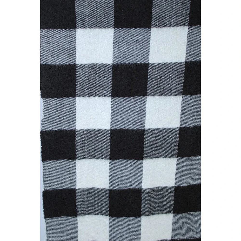 Kenzo Kids One Size Black White Check Soft Scarf